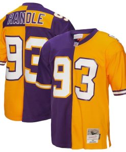John Randle Minnesota Vikings 1998 Split Legacy Replica Jersey - Purple/Gold