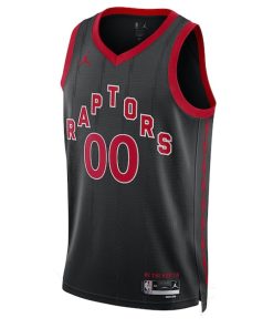 Alternative view of Toronto Raptors Jordan Brand Unisex 2022/23 Swingman Custom Jersey - Statement Edition - Black