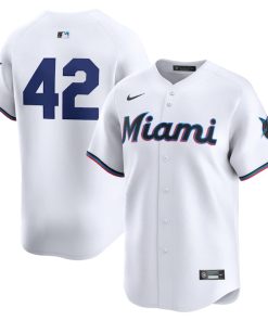 Miami Marlins Nike 2024 Jackie Robinson Day Home Limited Jersey?¨C White