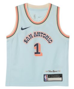 Alternative view of Victor Wembanyama San Antonio Spurs Nike Preschool 2024/25 Swingman Player Jersey -  City Edition - Light Blue