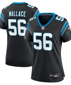 Alternative view of Trevin Wallace Carolina Panthers Nike Women's  Game Jersey -  Black