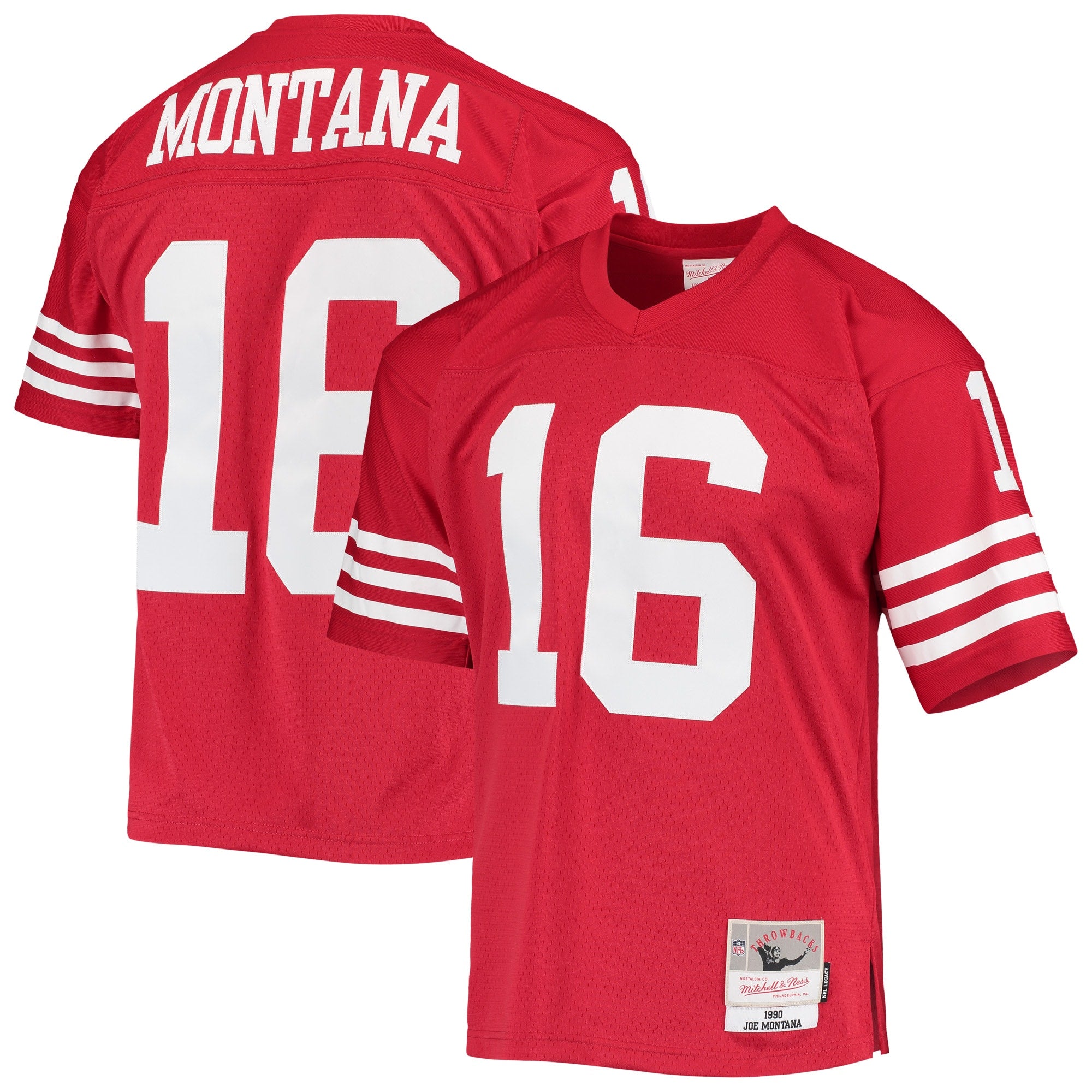 Joe Montana San Francisco 49ers Legacy Replica Jersey - White/Scarlet - Image 5