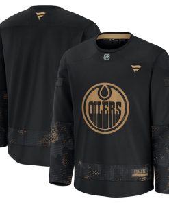 Edmonton Oilers  2024 Military Appreciation Practice Jersey - Black
