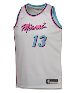 Alternative view of Bam Adebayo Miami Heat Nike Youth 2024/25 Swingman Player Jersey - City Edition - White