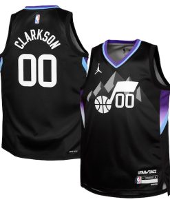 Jordan Clarkson Utah Jazz Jordan Brand Youth Swingman Jersey - Statement Edition - Black
