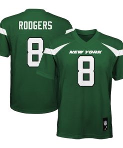 Aaron Rodgers New York Jets Youth Replica Player Jersey - Gotham Green