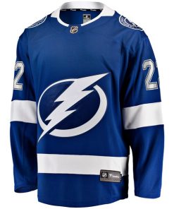 Alternative view of Oliver Bjorkstrand Tampa Bay Lightning  Home Breakaway Jersey - Blue