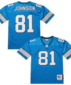 Calvin Johnson Detroit Lions  2007 Authentic Throwback Retired Player Jersey - Blue