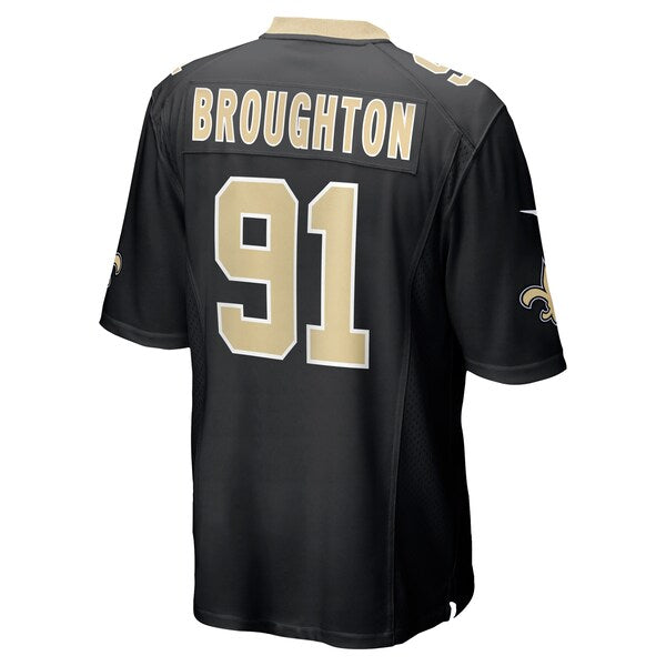 Vernon Broughton New Orleans Saints Nike Team Game Jersey - Black - Image 3