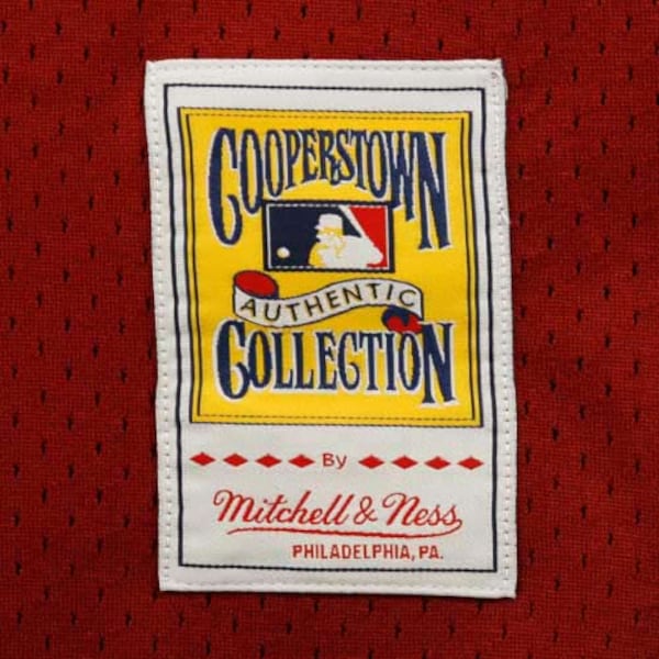 Darren Daulton Philadelphia Phillies Cooperstown Mesh Batting Practice Jersey - Red - Image 6