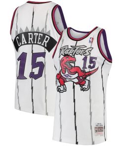 Alternative view of Vince Carter Toronto Raptors 1998/99 Hardwood Classics Swingman Jersey - White/Purple