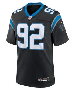 Alternative view of Raequan Williams Carolina Panthers Nike Team Game Jersey - Black
