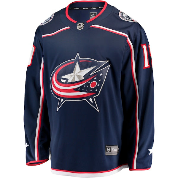 Adam Fantilli Columbus Blue Jackets Home Premier Breakaway Player Jersey - Navy - Image 2