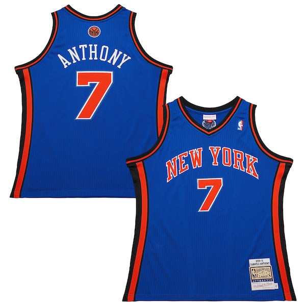 Carmelo Anthony New York Knicks 2010/11 Hardwood Classics Authentic Jersey - Blue/White - Image 2