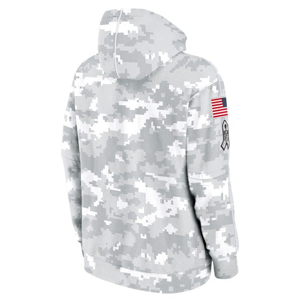 Denver Broncos Nike 2024 Salute to Service Club Fleece Pullover Hoodie - Arctic Camo - Image 3