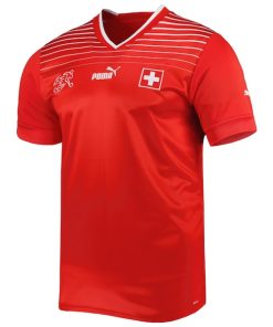 Alternative view of Switzerland National Team Puma 2022/23 Home Replica Jersey - Red