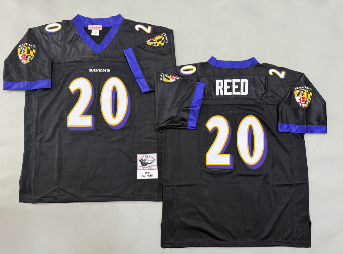 Ed Reed Baltimore Ravens Authentic Throwback Retired Player Jersey