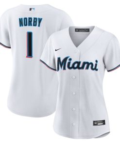Connor Norby Miami Marlins Nike Women's Home Replica Jersey - White