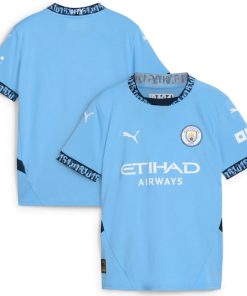 Manchester City Puma Youth 2024/25 Home Replica Jersey - Light Blue