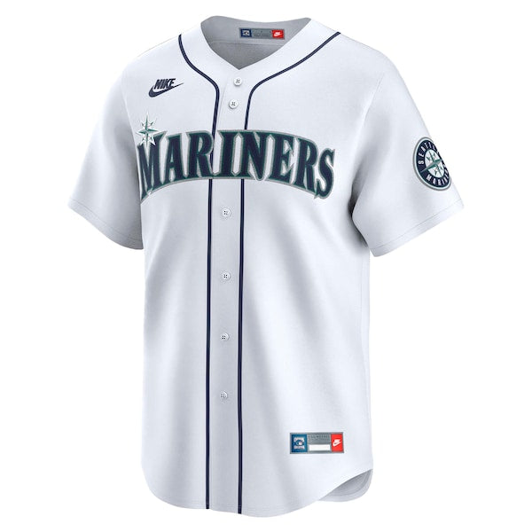 Men's Seattle Mariners Edgar Martinez Nike White Throwback Cooperstown Collection Limited Jersey - Image 2