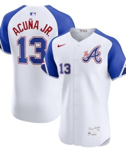 Ronald Acu?a Jr. Atlanta Braves Nike City Connect Elite Jersey - White