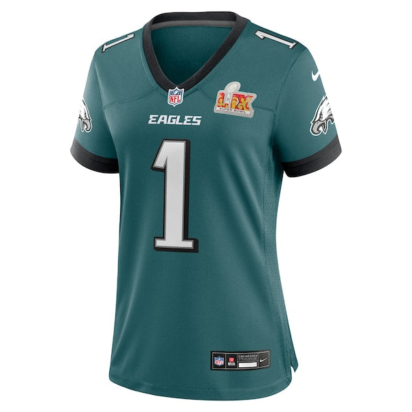 Jalen Hurts Philadelphia Eagles Nike Women's Super Bowl LIX Game Player Jersey - Midnight Green - Image 9