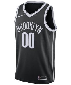 Alternative view of Brooklyn Nets Nike Swingman Custom Jersey Black - Icon Edition