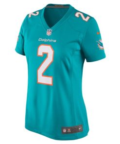 Alternative view of Bradley Chubb Miami Dolphins Nike Women's Game Player Jersey - Aqua