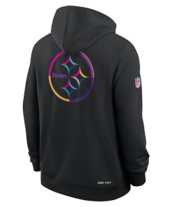 Alternative view of Pittsburgh Steelers Nike 2025 NFL Crucial Catch Sideline Standard Issue Dri-FIT Hoodie - Black