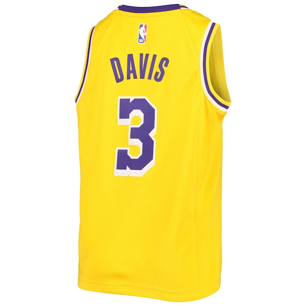 Anthony Davis Los Angeles Lakers Nike Youth Swingman Jersey - Icon Edition - Gold - Image 3