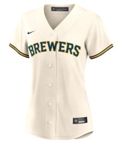 Alternative view of Sal Frelick Milwaukee Brewers Nike Women's Home Replica Jersey - Cream
