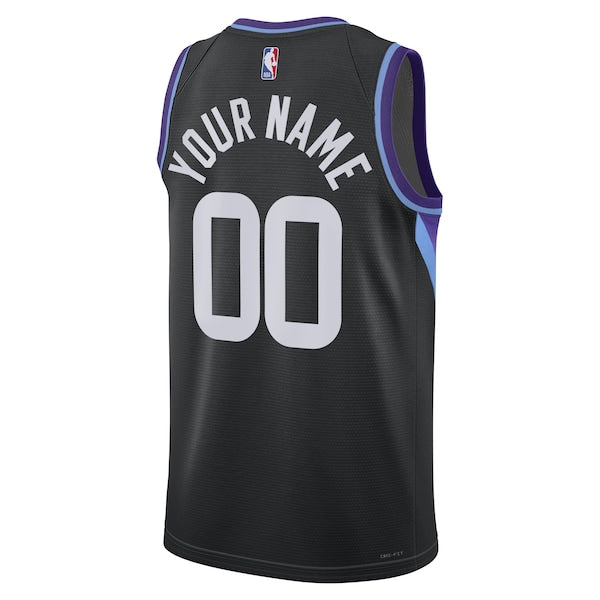 Utah Jazz Jordan Brand Unisex 2024/25 Custom Swingman Jersey - Statement Edition - Black - Image 3