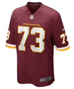 Alternative view of Chase Roullier Washington Football Team Nike Game Player Jersey - Burgundy