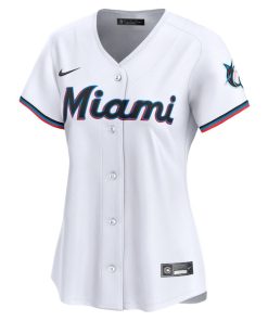 Alternative view of Miami Marlins Nike Women's 2024 Jackie Robinson Day Home Limited Jersey?¨C White
