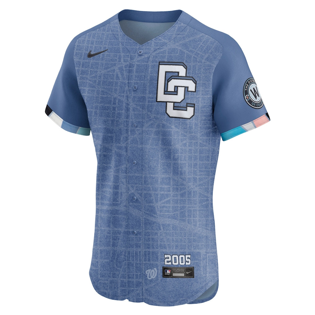 Washington Nationals Nike 2025 City Connect Elite Jersey - Blue - Image 2