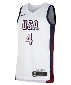 Alternative view of Stephen Curry #4 USA Men¡¯s National Team USA 2024 OLYMPIC JERSEYS - White