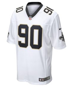 Alternative view of Bryan Bresee New Orleans Saints Nike  Game Jersey -  White