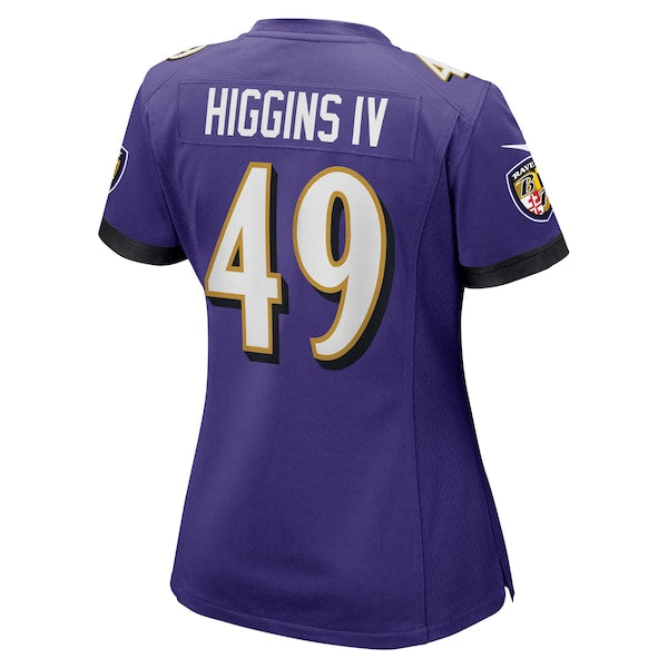 Jay Higgins IV Baltimore Ravens Nike Women's Team Game Jersey - Purple - Image 3