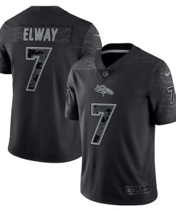 John Elway Denver Broncos Nike RFLCTV Limited Jersey - Black