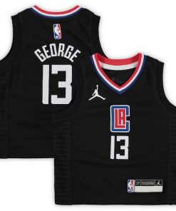 Paul George LA Clippers Jordan Brand Toddler 2020/21 Jersey - Black - Statement Edition