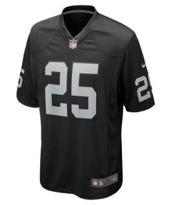 Alternative view of Decamerion Richardson Las Vegas Raiders Nike Team Game Jersey -  Black