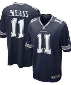 Alternative view of Micah Parsons Dallas Cowboys Nike Youth Game Jersey - Navy/White