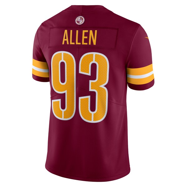 Jonathan Allen Washington Commanders Nike Vapor Limited Jersey - Burgundy/Black - Image 4