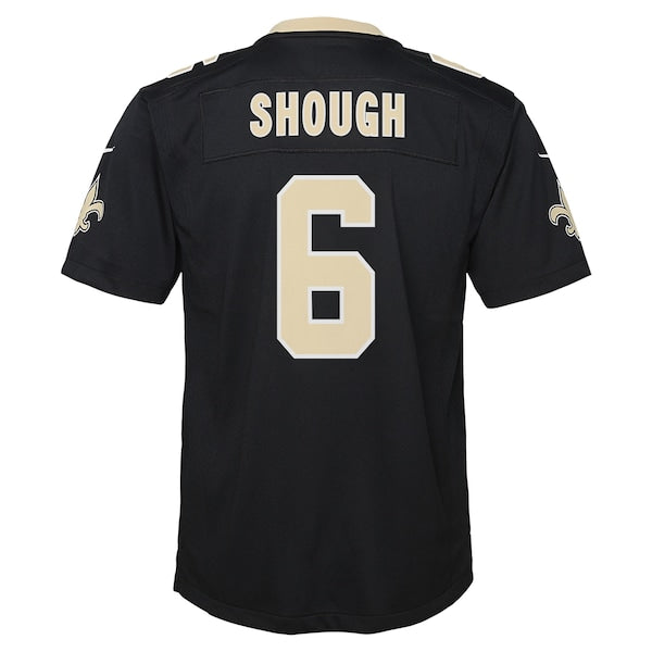 Tyler Shough New Orleans Saints Nike Youth Team Game Jersey - Black - Image 3