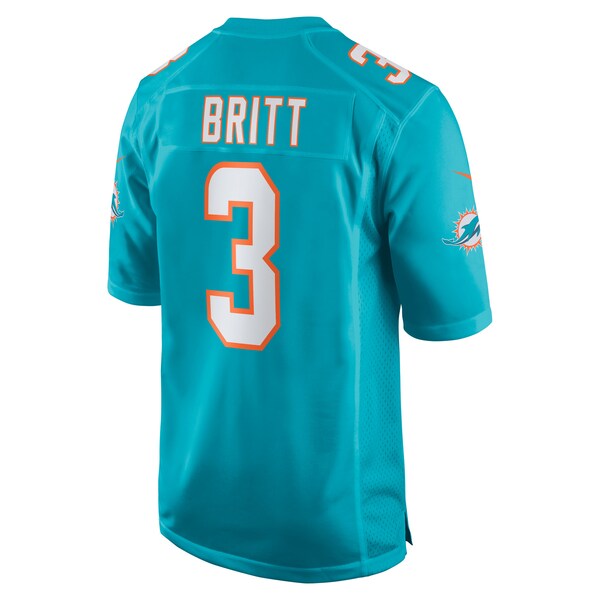 K.J. Britt Miami Dolphins Nike Team Game Jersey - Aqua - Image 3