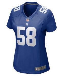Alternative view of Bobby Okereke New York Giants Nike Women's Game Player Jersey - Royal