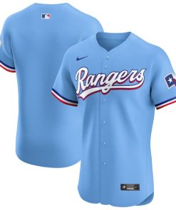 Texas Rangers Nike Alternate Vapor Premier Elite Patch Jersey - Light Blue
