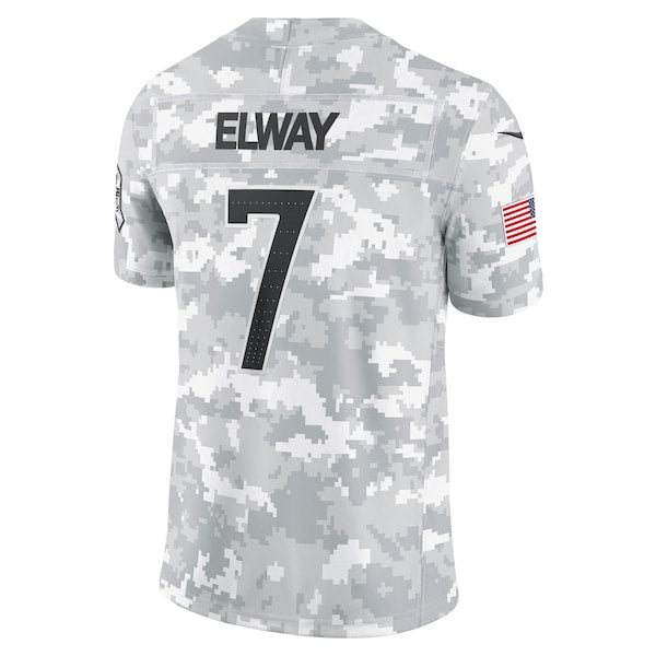 John Elway Denver Broncos Nike 2024 Salute to Service Retired Player Limited Jersey - Arctic Camo - Image 3