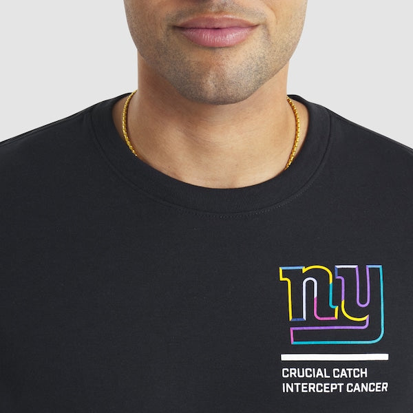 New York Giants Nike 2025 NFL Crucial Catch Tri-Blend Dri-FIT T-Shirt - Black - Image 4