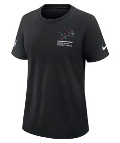 Alternative view of Detroit Lions Nike Women's 2025 NFL Crucial Catch Tri-Blend Dri-FIT T-Shirt - Black